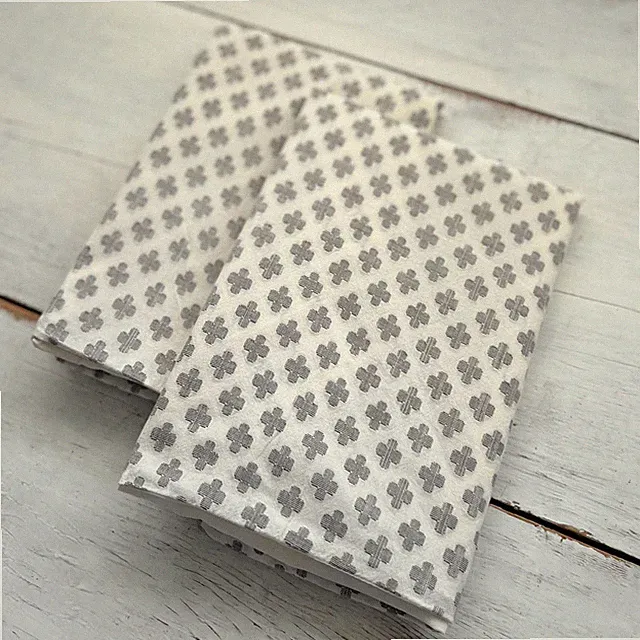 2 West Elm Jacquard Leaf STANDARD Pillow Shams Ivory Cream Brown Cotton Floral