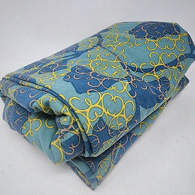 Ikea Andrea Blom Blue Green Turquoise Duvet Cover Ginko Leaf Scroll Cotton 95x81