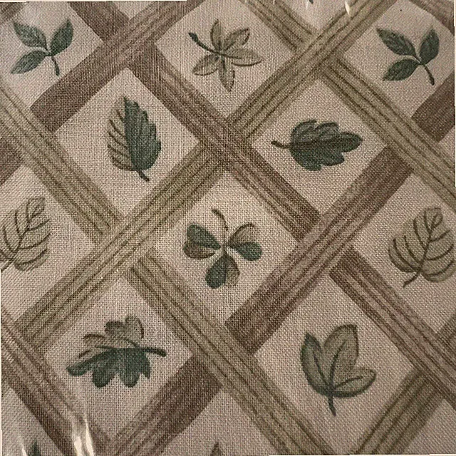 Longaberger TWIN Bedskirt LL Leaf Print Green Beige New In Package 2773137
