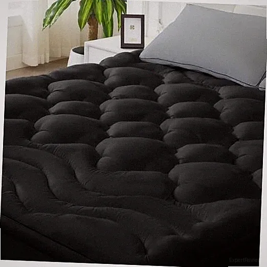 Mattress Pad, Extra Thick 1450GSM Mattress Topper, Four Leaf Clover Queen Gray