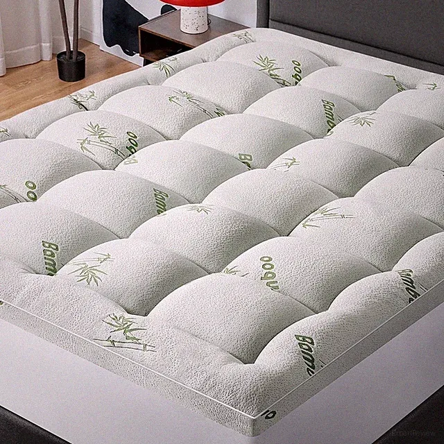 Mattress Topper Queen Bed Bamboo Extra Thick Pad Cover Green Wal