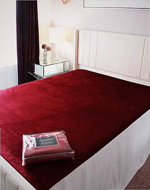 PassionMate 100% Waterproof Sex Blanket Bed Pad - Queen, Burgundy