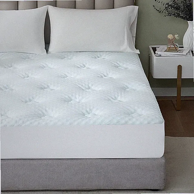 Queen Memory Foam Mattress Topper for Back Pain Relief, Bamboo Viscose Cover