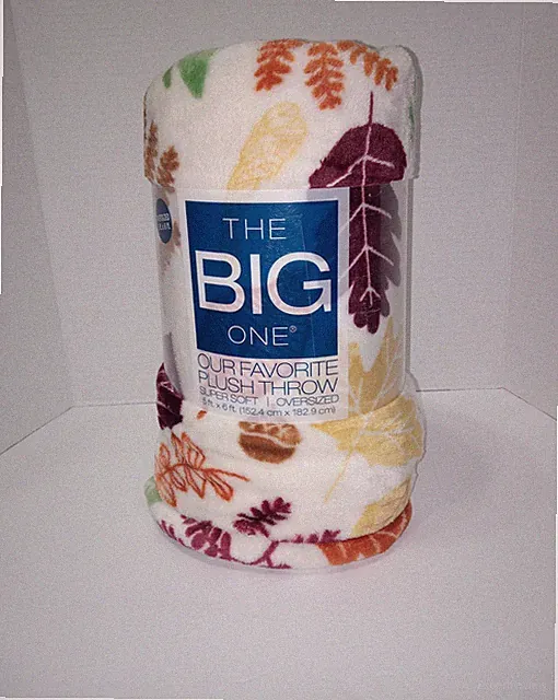 The Big One Autumn Leaves Oversized Super Soft Throw 5 Ft. X 6 Ft. Fall Blanket