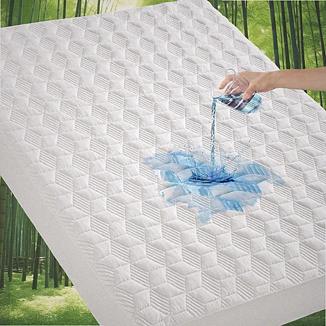 Waterproof Mattress Protector King, Rayon Bamboo Mattress Protector Cooling B...